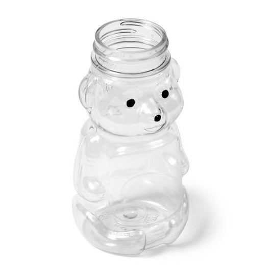 8 oz Clear PET Oval Honey Bottle - 38-400 Neck Finish