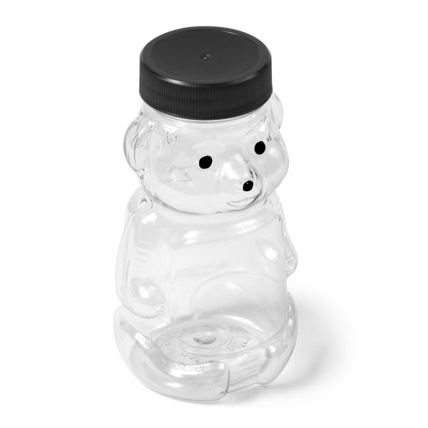 8 oz Clear PET Oval Honey Bottle - 38-400 Neck Finish