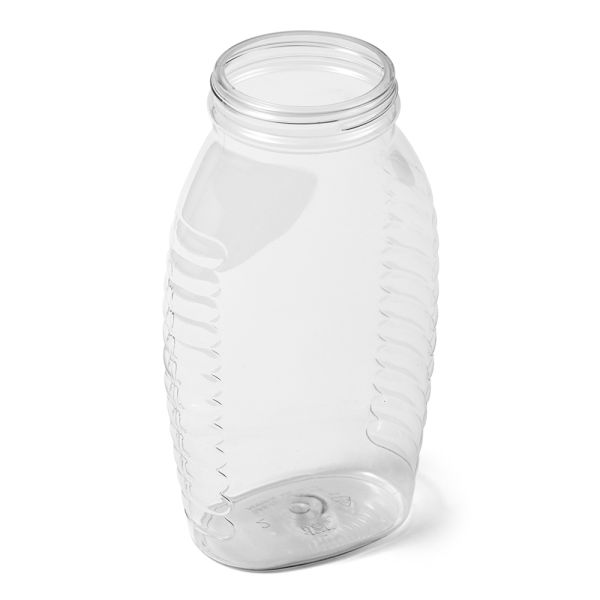 2 lb (22 oz) Clear PET Wide Mouth Oval Honey Jar - 58-400 Wide Mouth Finish
