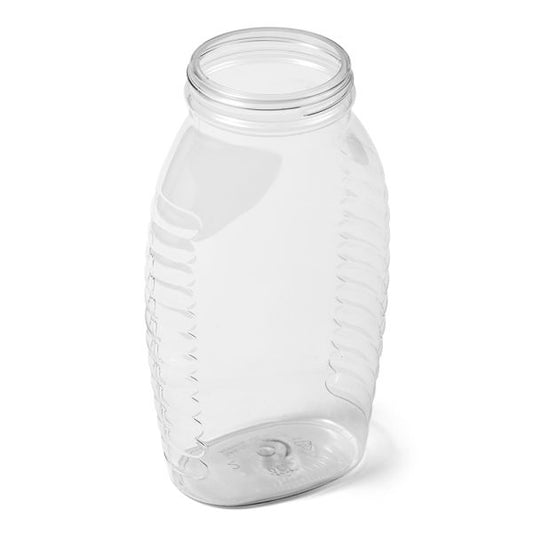 2 lb (22 oz) Clear PET Wide Mouth Oval Honey Jar - 58-400 Wide Mouth Finish