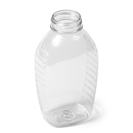 1 lb (16 oz) Clear PET Oval Honey Bottle - 38-400 Neck Finish