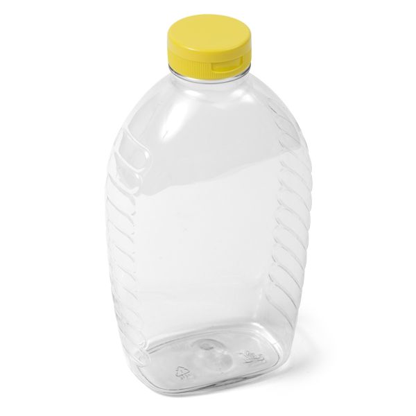 2 lb (32 oz) Clear PET Oval Honey Bottle - 38-400 Neck Finish
