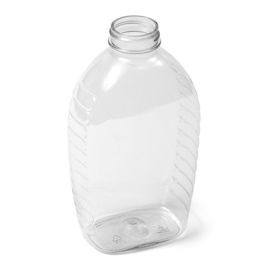 2 lb (32 oz) Clear PET Oval Honey Bottle - 38-400 Neck Finish