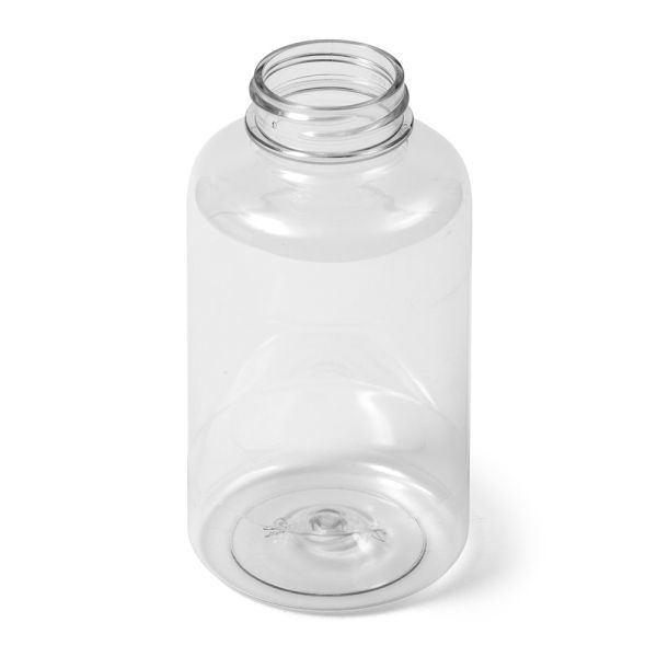 12 oz Clear PET Boston Round Bottle - 38-400 Neck Finish