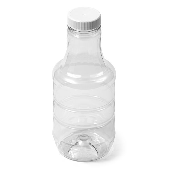 18 oz Clear PET Round Sauce Bottle - 38-400 Neck Finish