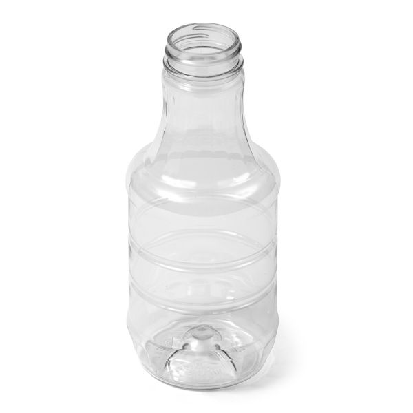 18 oz Clear PET Round Sauce Bottle - 38-400 Neck Finish