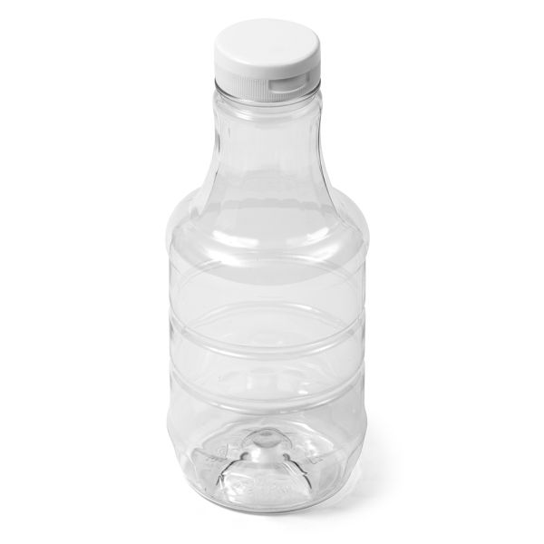 8 oz Clear PET Round Sauce Bottle - 38-400 Neck Finish
