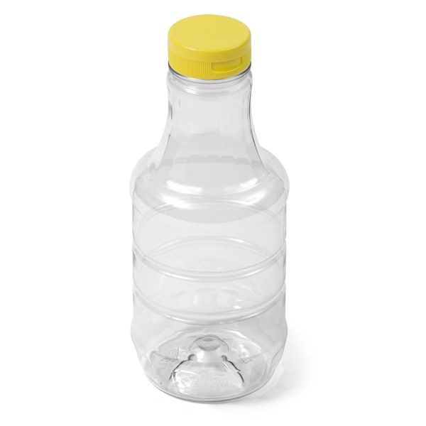 18 oz Clear PET Round Sauce Bottle - 38-400 Neck Finish