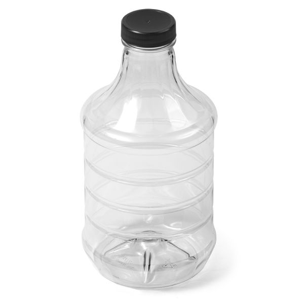 32 oz Clear PET Round Sauce Bottle - 38-400 Neck Finish