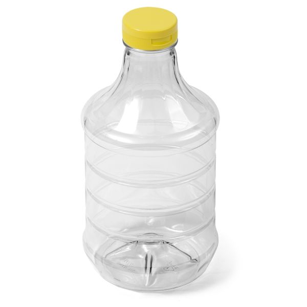 32 oz Clear PET Round Sauce Bottle - 38-400 Neck Finish