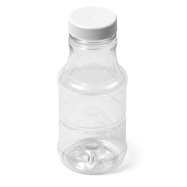8 oz Clear PET Round Sauce Bottle - 38-400 Neck Finish