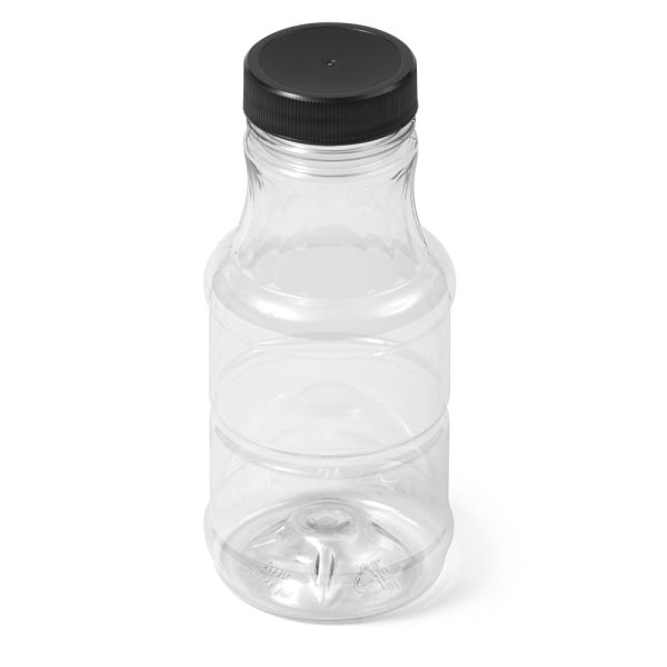 8 oz Clear PET Round Sauce Bottle - 38-400 Neck Finish