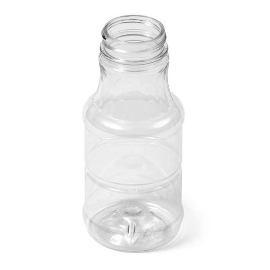 8 oz Clear PET Round Sauce Bottle - 38-400 Neck Finish