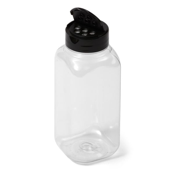 8 oz Clear PET Square Bottle - 38-400 Neck Finish