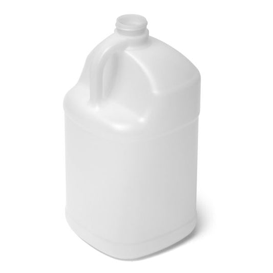 1 gal Natural HDPE Square Industrial Bottle - 38-400 Neck Finish