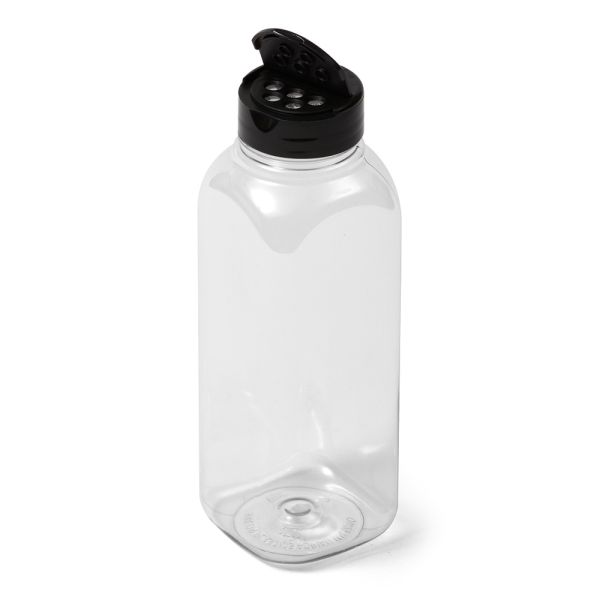 20 oz Clear PET Square Bottle - 38-400 Neck Finish
