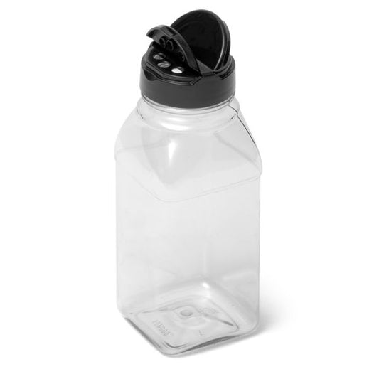 7.5 oz Clear PET Square Spice Bottle - 38-400 Neck Finish