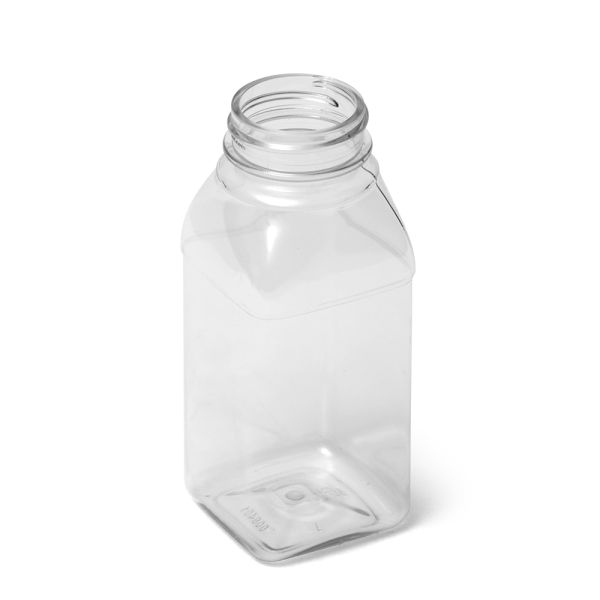 7.5 oz Clear PET Square Spice Bottle - 38-400 Neck Finish