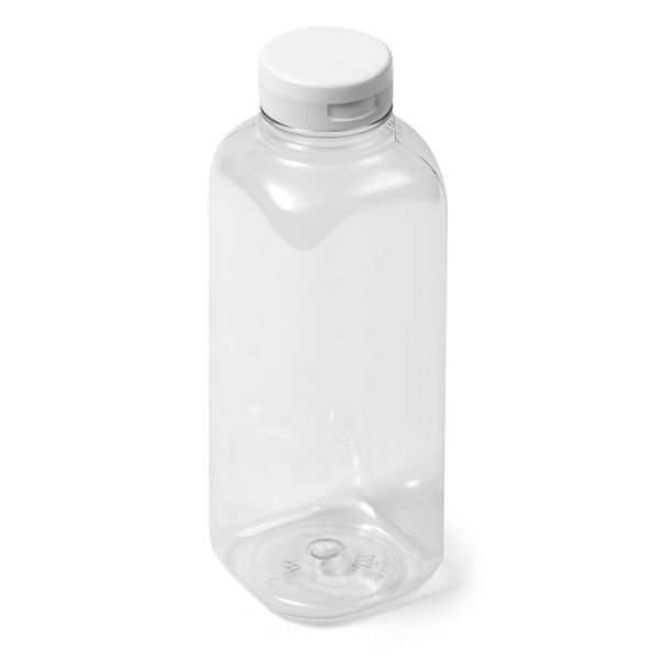 16 oz Clear PET Square Bottle - 38-400 Neck Finish