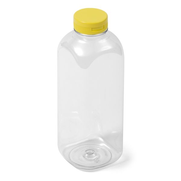 20 oz Clear PET Square Bottle - 38-400 Neck Finish