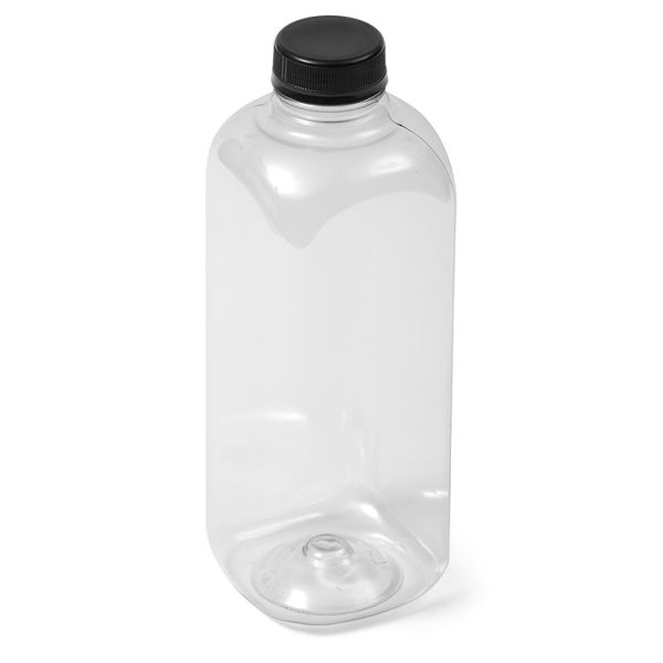 32 oz Clear PET Square Bottle - 38-400 Neck Finish