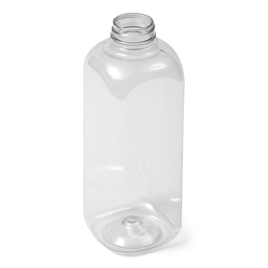 32 oz Clear PET Square Bottle - 38-400 Neck Finish