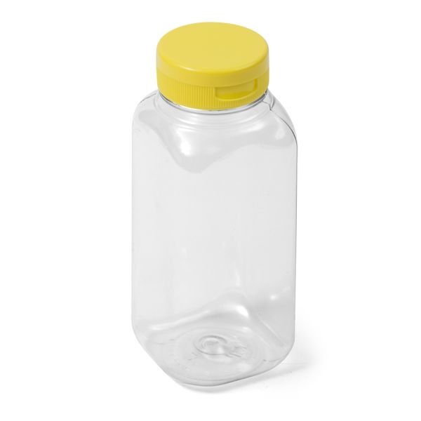 8 oz Clear PET Square Bottle - 38-400 Neck Finish