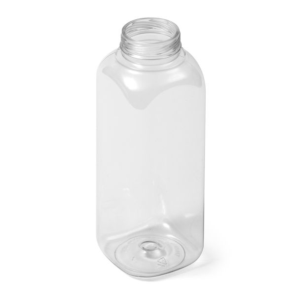 12 oz Clear PET Square Bottle - IPEC Tamper Evident Neck