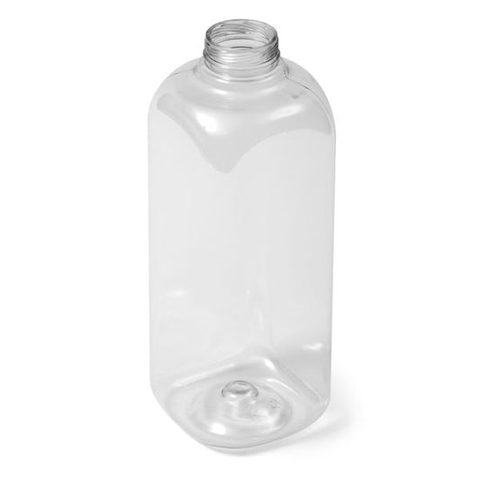 32 oz Clear PET Square Bottle - IPEC Tamper Evident Neck
