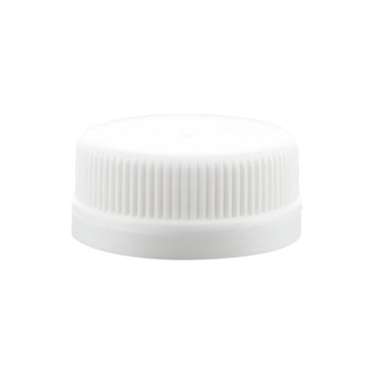 38-PANO Lip and Plug Cap with Tamper Evident Ring - Bag of 25 - White