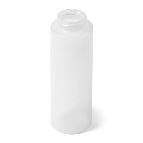 Squeeze Bottle, Natural and Ribbed Flip Top Cap, Natural